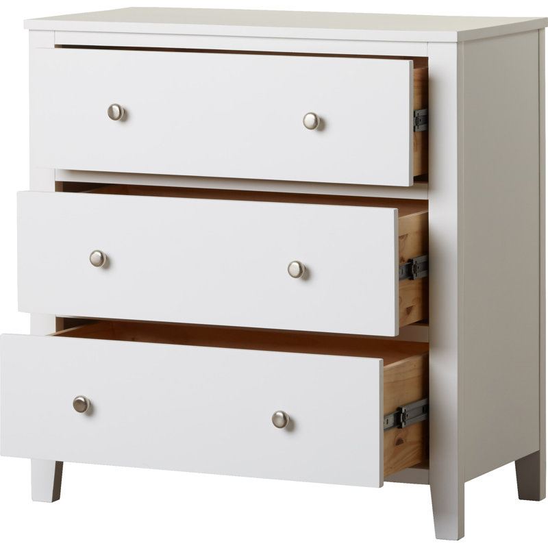 Seren 80cm W 3 - Drawer Chest of Drawers, White