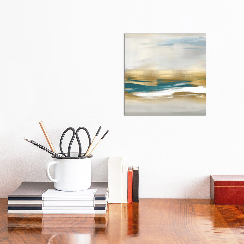 Gold Rush Teal II by Jake Messina - Wrapped Canvas Painting, 30.48 cm H x 30.48 cm W