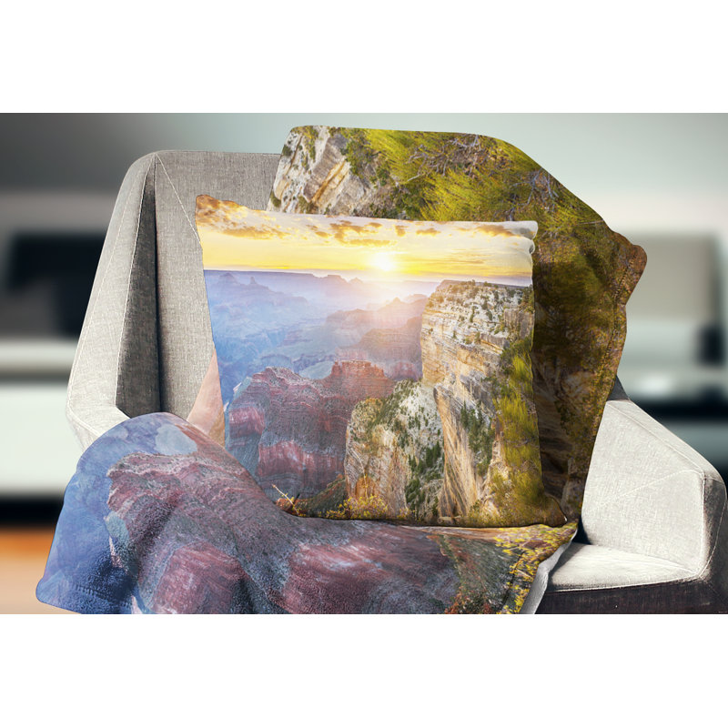 Grand Canyon Landscape - Coussin à imprimé paysage, 16 po x 1 po, Coussin décoratif