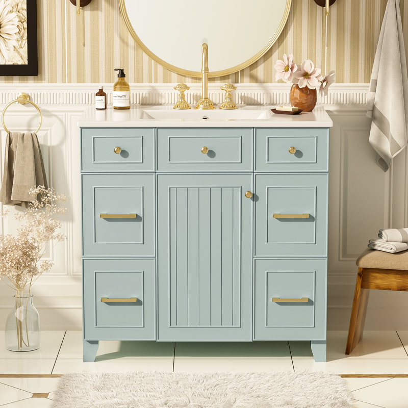 Meuble-lavabo simple 36 po avec plateau en céramique