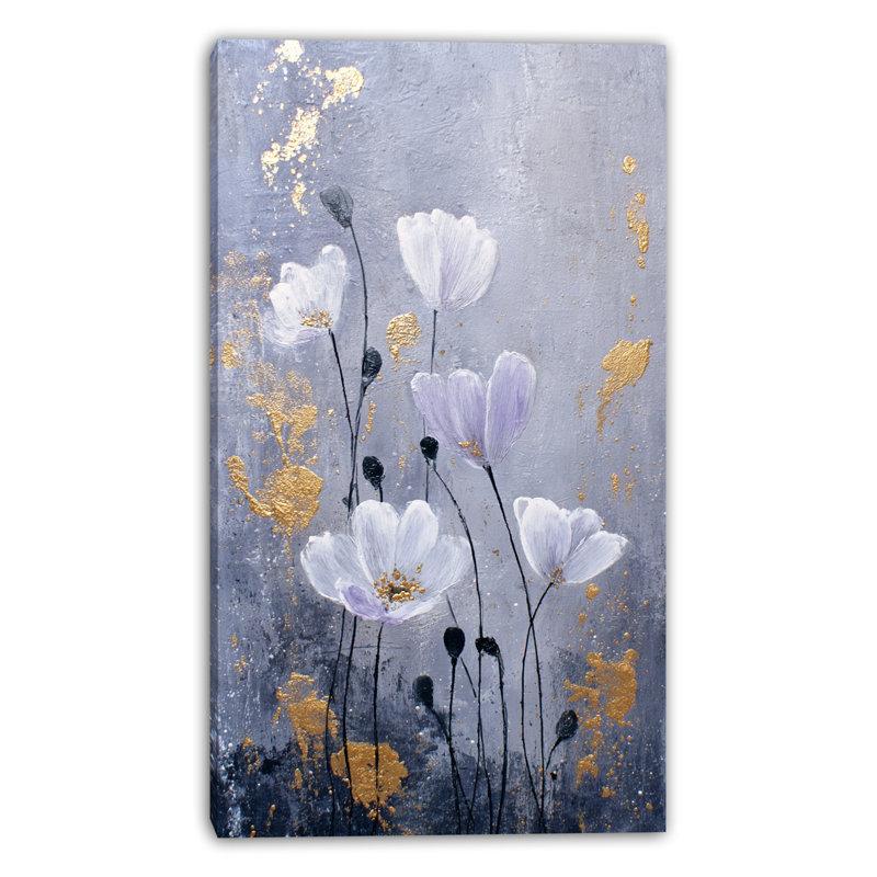 «Wildflower Cosmos», art mural sur toile tendue, L 27,5 po x H 50 po x P 1,5 po