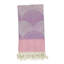 Orange Scallop Stripe Turkish Cotton Towel-1930387857