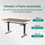 Adjustable Metal Base Computer Desk