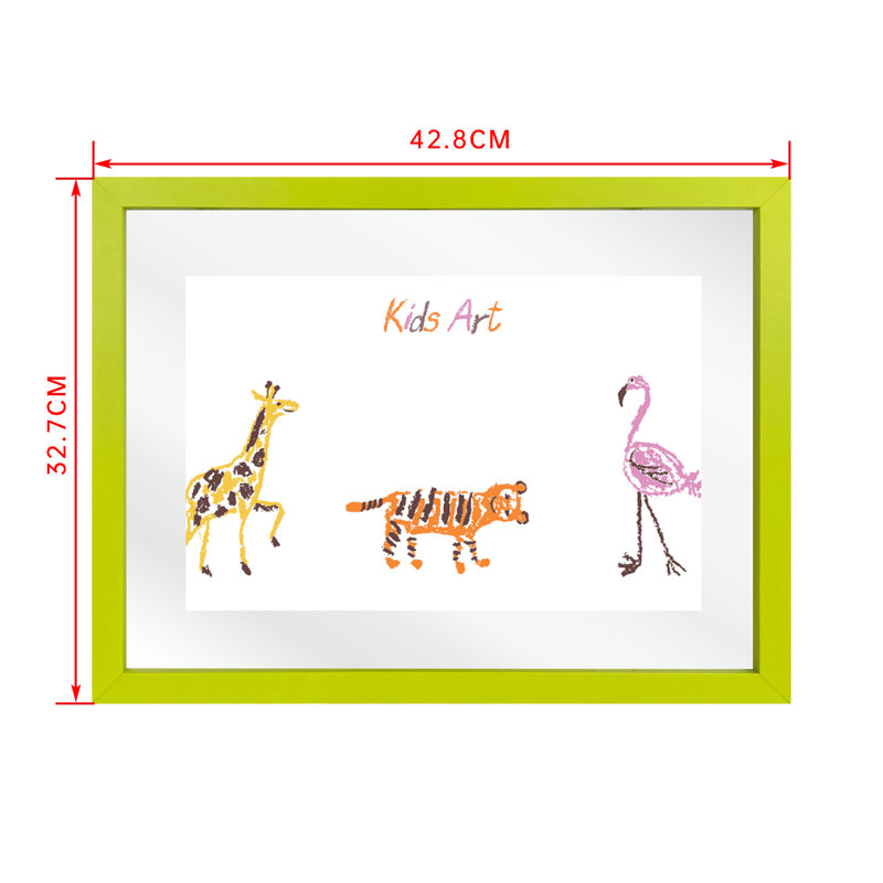 Domica Matte Shadow Box Picture Frame, Lime Green