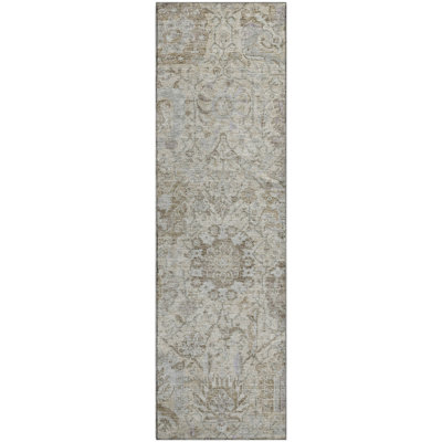 Premium Machine Washable Wayne AMF1102 Damask Rug