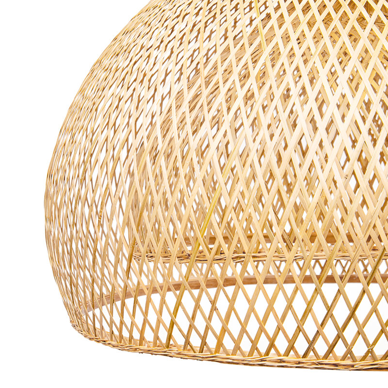 Luminaire suspendu en bambou Farmhouse, H 11,81 po x l 17,72 po x P 17,72 po