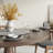 Dark Brown Thick Walnut Tone Solid Wood Dining Table With Removable Stone Lazy Susan-2061457644