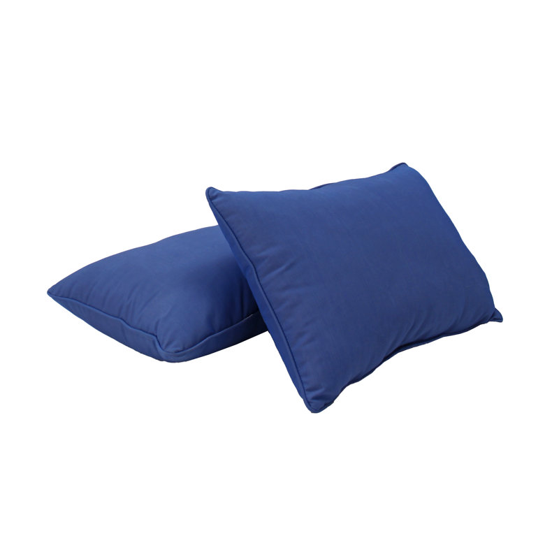 Housse et insert de coussin rectangulaire intérieur / extérieur Element, 12 po x 20 po, Bleu denim