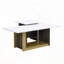 Ensemble 2 pièces table basse et table de bout avec cadre en métal - moderne