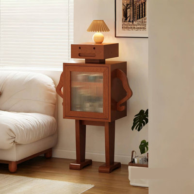 Jaecee Robot End Table with 360° Rotation