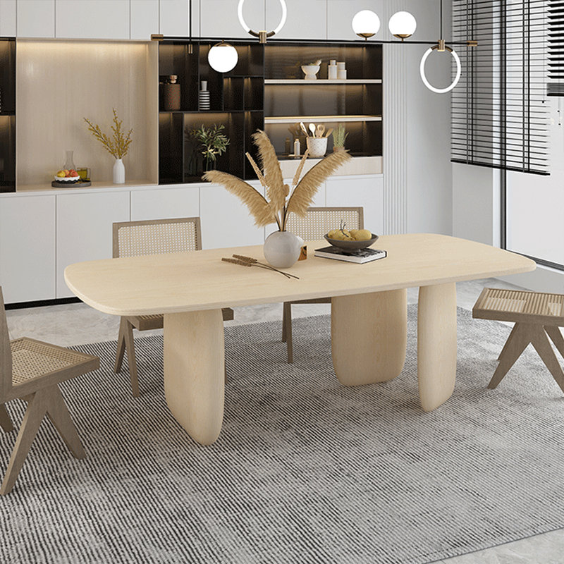 Table de salle à manger Burlywood, H 29,53 po x L 62,99 po x l 31,5 po, Bois