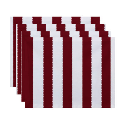 Stitch In Time Polyester Striped Rectangle Placemat