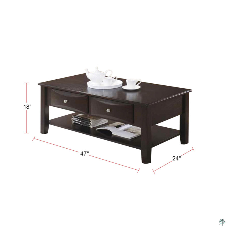 Table basse à deux tiroirs
