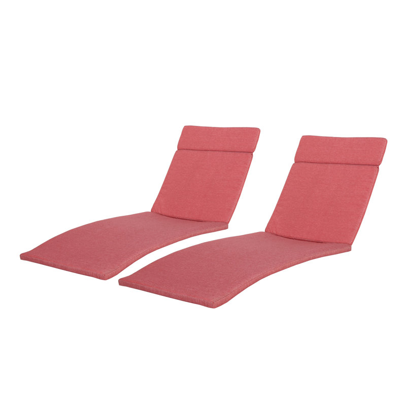 Cara IndoorOutdoor Chaise Lounge Cushion, Red
