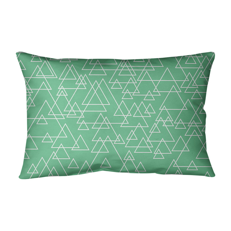 Oreiller rectangulaire Katelyn Elizabeth, Polyester / Bourre en polyester, 26 po x 26 po, Vert