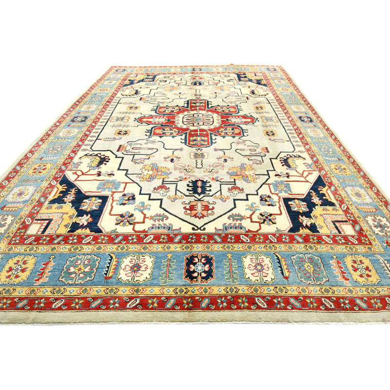 Tapis oriental crème unique 10X14 One-of-a-Kind