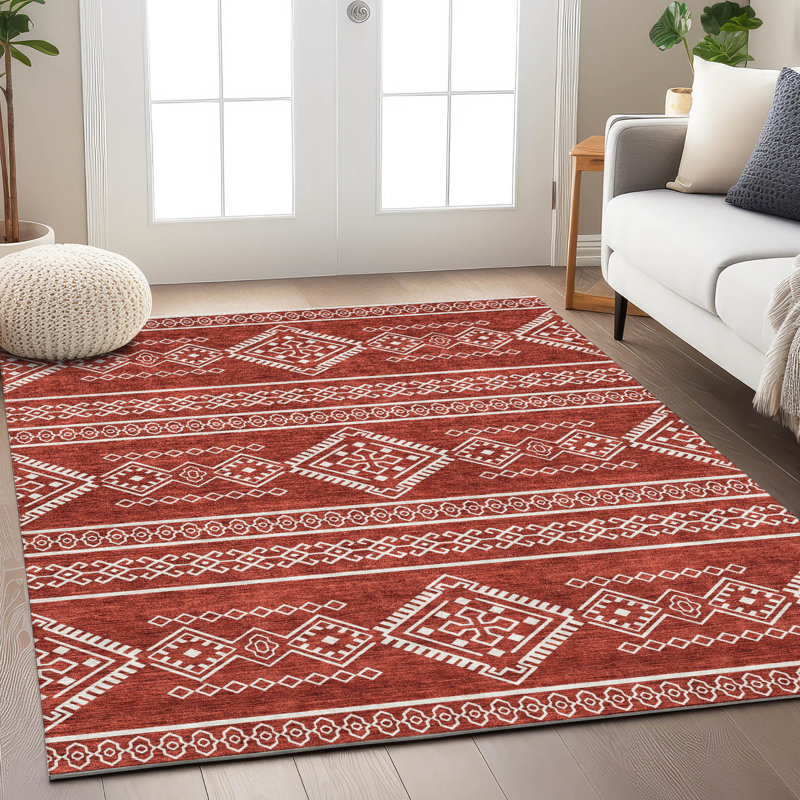 Flatweave Southwestern Indoor / Outdoor Rug, Rectangle 5' x 7'6"