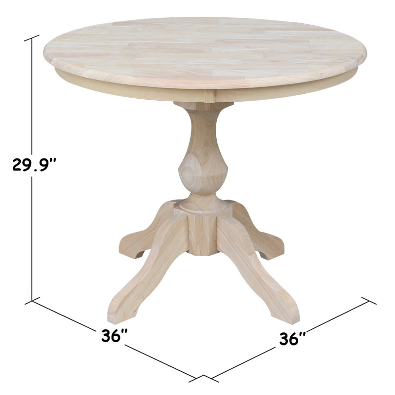 Garbacz Solid Wood Dining Table, Ready to Finish / Unfinished, 29.9" H x 36" W x 36" D