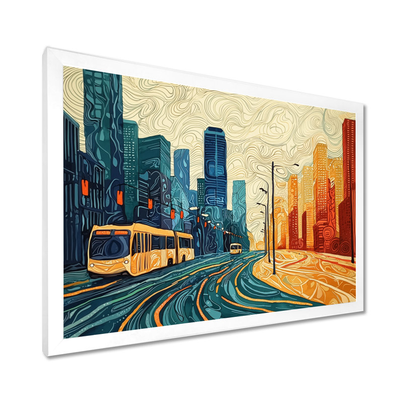 «Canada Vancouver Autumn City Scene - City Vancouver», reproduction d'art, H 34 po x l 44 po, Blanc