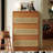Solid Wood Rattan Super Thin Tipper Shoe Cabinet 24 Pair Shoe Storage Cabinet