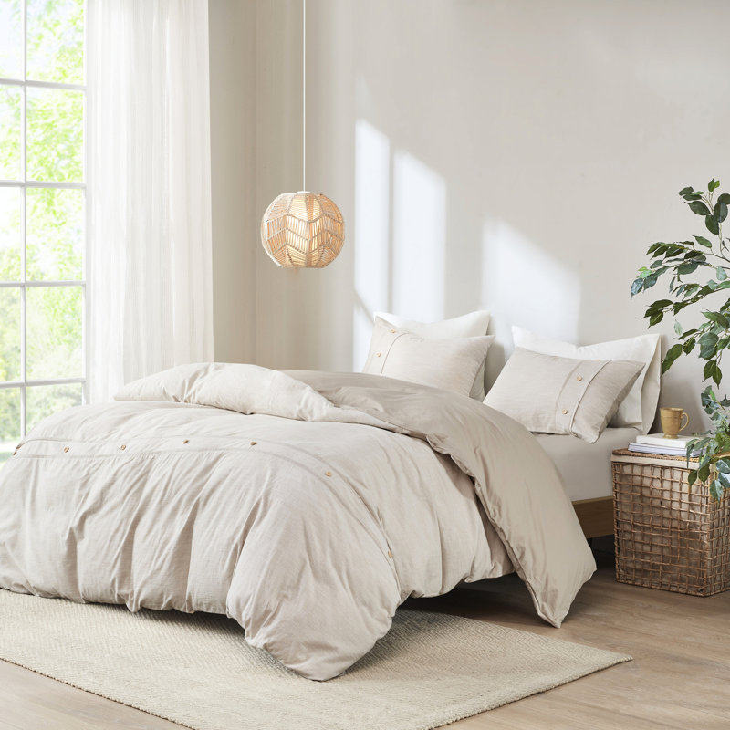 Housse de couette en coton biologique très grand / très grand, Housse de couette très grand + 2 pièces supplém
