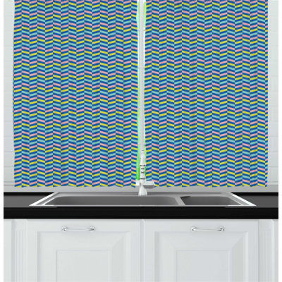 Geometric Kitchen Curtain