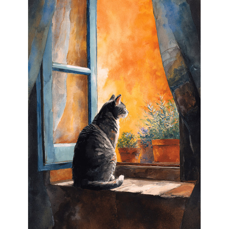 Art mural sur toile Sunset, H 24 po x l 16 po, 1