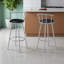 Ensemble de tabouret de bar pivotant 2 pièces Karol, gris / noir, H 36,73 po x P 19,56 po x l 21,77 po