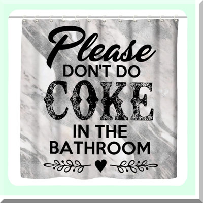 Hot Humor Waterproof Shower Curtain - 48x72 Inches - Funny Bathroom Decor