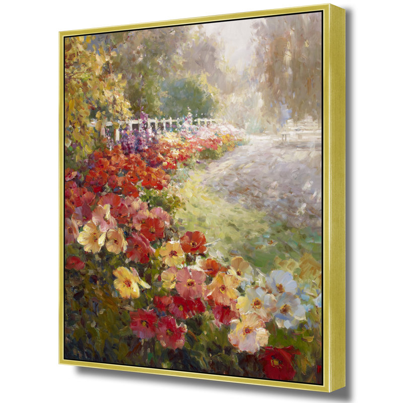 Sun-Drenched Garden Stroll Print, 74" H x 50" W, Gold