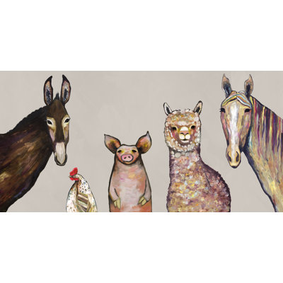 " Alpaca And Pals Neutral " by Eli Halpin Painting Print