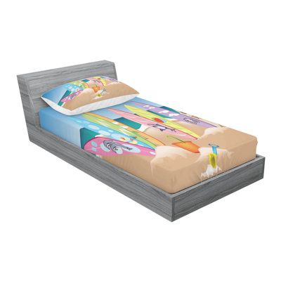 Illustration d'un ensemble de draps de planches de surf