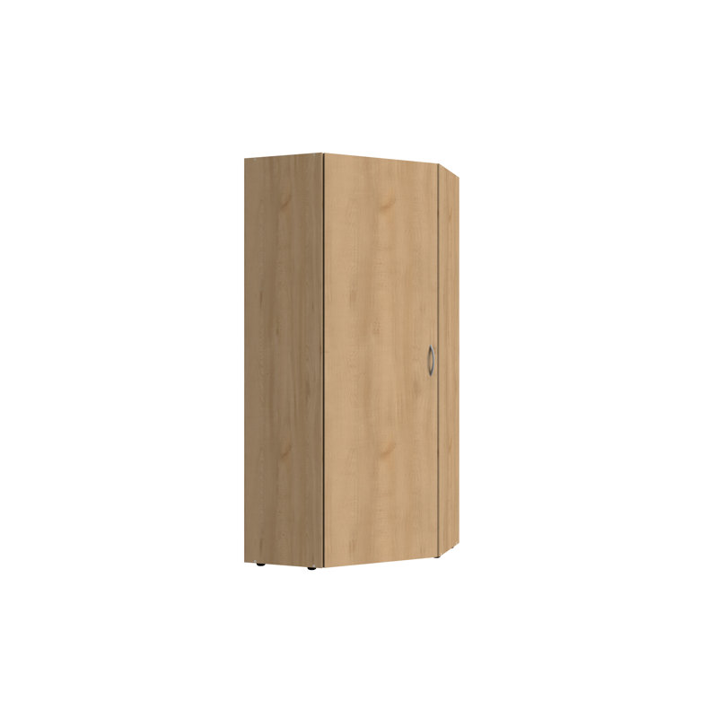 Enkhtuya 1 Door Wood Wardrobe, Noble Beech