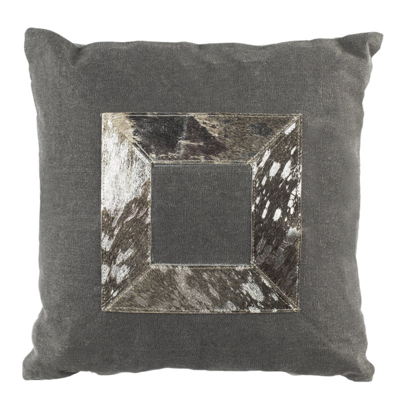 Plaid Cowhide Throw Pillow