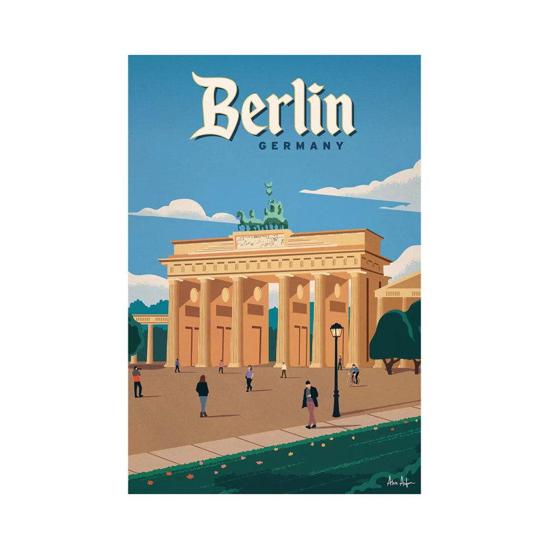 Brandenberg Gate 1 Piece Wrapped Canvas Wall Art, 30.48cm H x 20.32cm W x 1.91cm D