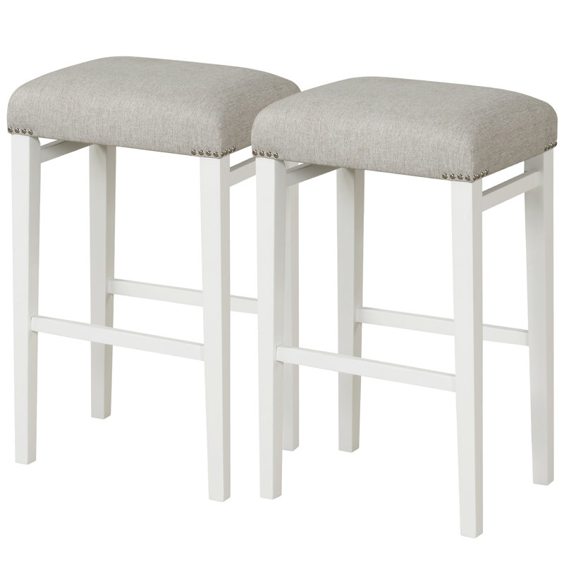 Antrice Upholstered Counter Stool with Solid Wood Frame, Bar Stool (29.5" Seat Height)