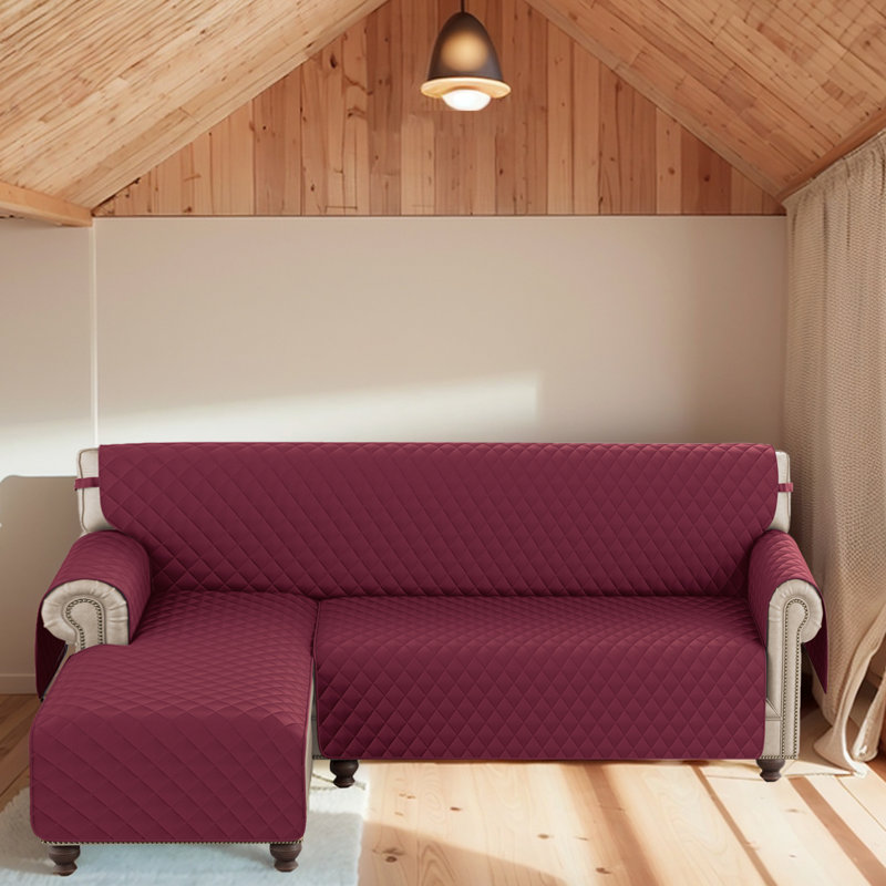 Housse de canapé réversible en forme de L - Housse de canapé modulaire Protection and Elegance, H 121 po x l 144 po