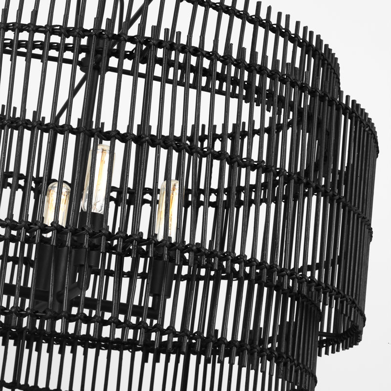 Elio Medium Hanging Shade, Aged Iron, 16" H x 23" W x 23" D