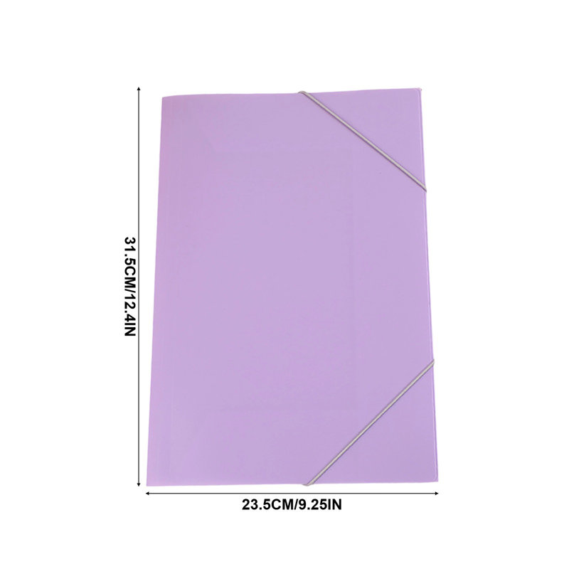 Serviettes en polaire corail, chemises de classement épaisses Macaron, organiseur de documents portatif avec cordon élastique, pochette de classement imperméable et résistante, format A4, pour l'école, le bureau et les entreprises.