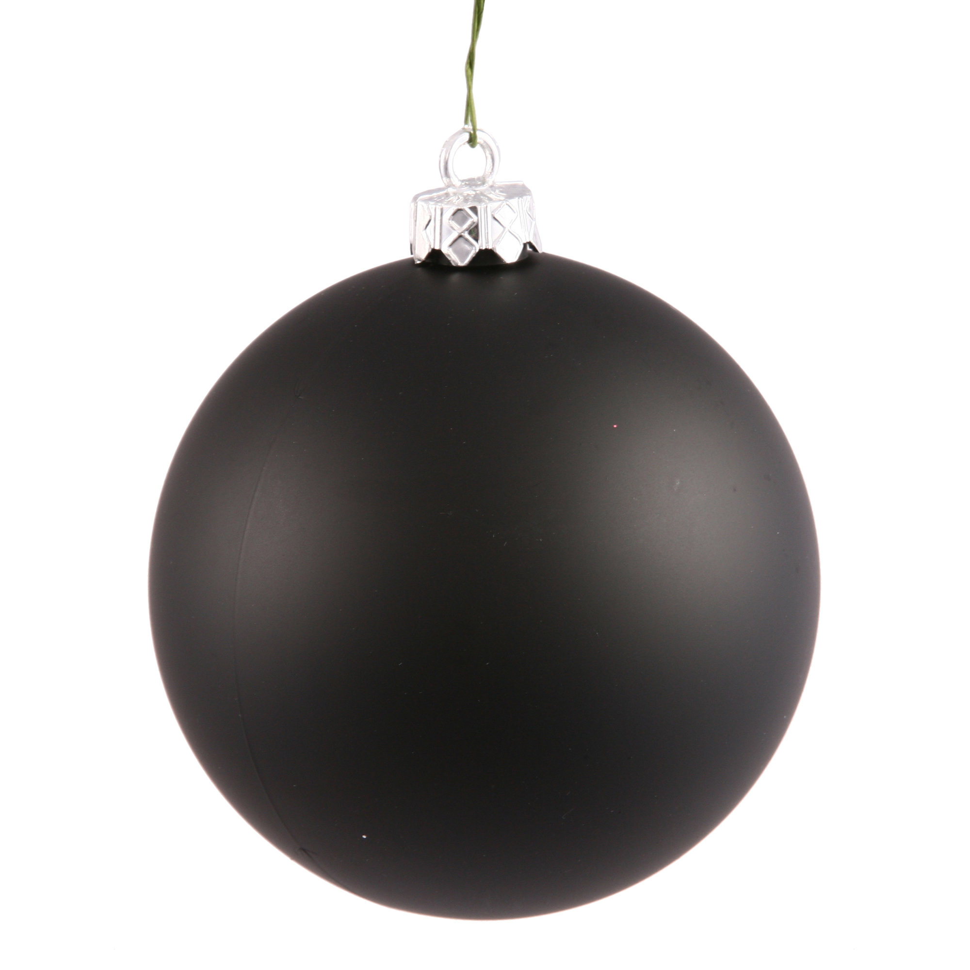Holiday Décor Ball Ornament, 10" H x 10" W x 10" D, Black