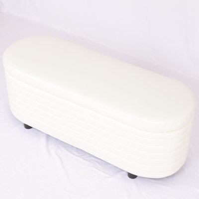Banc de rangement en similicuir Teit