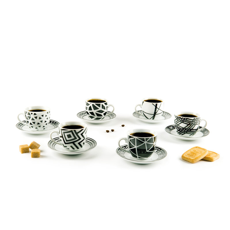 Emily 6 Piece Coffee Cup Set