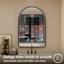 Miroir arqué à DEL avec cadre en aluminium, certifié ETL, température de couleur à intensité variable 3, verre trempé incassable, miroir de salle de bain anti-buée-387207964-387207965