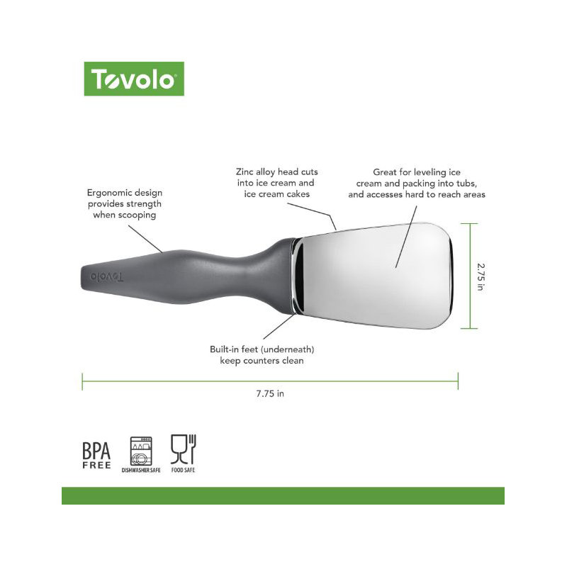 Tovolo Tilt Up Ice Cream Spade White, Charcoal