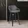 Aiken Swivel Counter or Bar Height Bar Stool with Arms in Faux Leather, Plywood and Metal Footrest