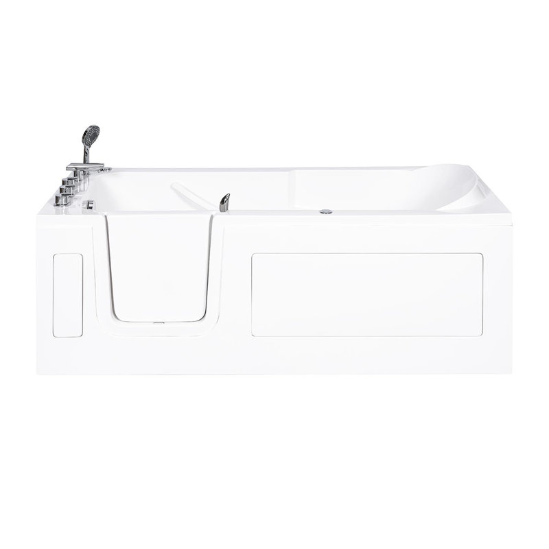 Abberton 1700mm x 760mm Freestanding Acrylic Bathtub, Left