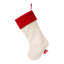 Chaussette de Noël 21 po en lin brodé à DEL - Renne