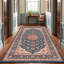 Tapis Urgup traditionnel persan audacieux, bleu sarcelle, or et crème, lavable en machine, antidérapant, à poils courts, pour l'intérieur et l'extérieur, adapté aux animaux domestiques, idéal pour le salon, la chambre, la salle à manger, l'entrée, le couloir ou le bureau.-682838624
