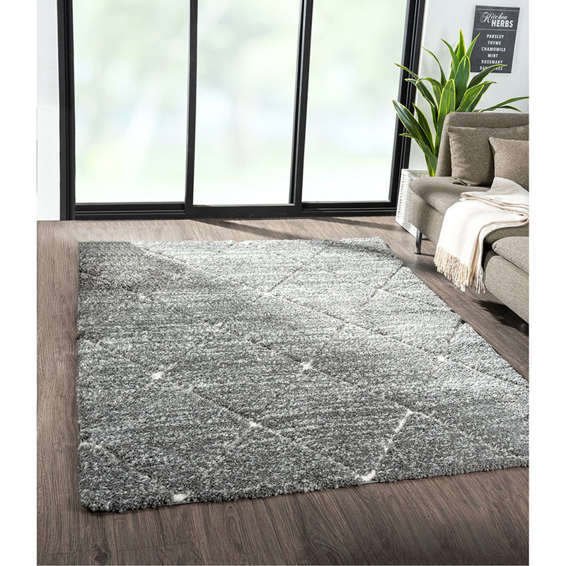 Tapis gris et crème Talas, Rectangulaire 8 pi x 10 pi