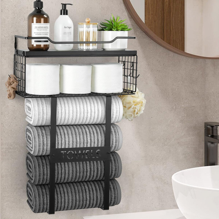 Bathroom Remodel Wayfair Bathroom Towel Racks 4-Bar Silver Ladder